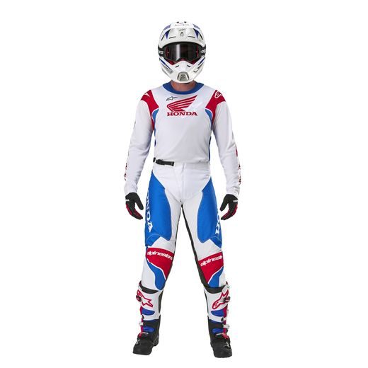 KALHOTY RACER ICONIC HONDA KOLEKCE, ALPINESTARS (BÍLÁ/MODRÁ/ČERVENÁ/ČERNÁ) 2024