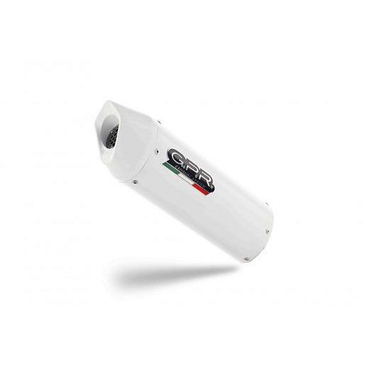 SLIP-ON EXHAUST GPR ALBUS EVO4 H.268.CAT.ALBE4 WHITE GLOSSY INCLUDING REMOVABLE DB KILLER, LINK PIPE AND CATALYST