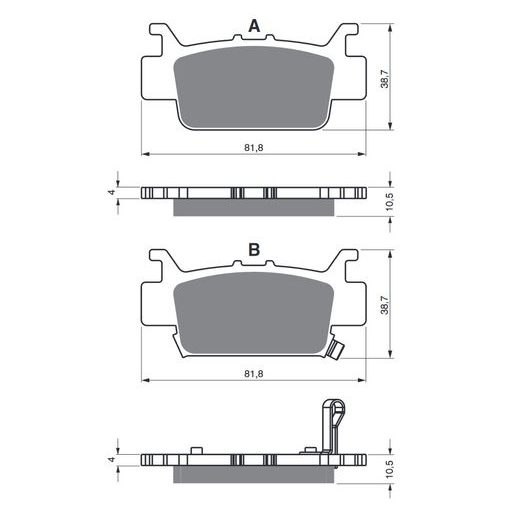 BRZDOVÉ OBLOŽENIE GOLDFREN 382 S3