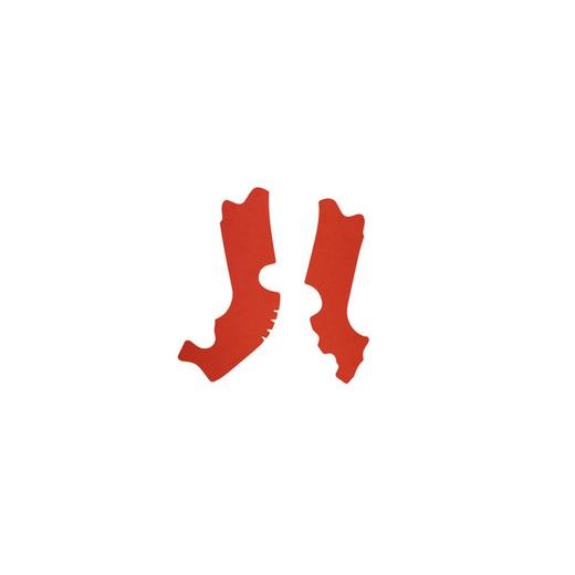 GUMOVÉ PROTEKTORY RÁMU HONDA, VIBRAM (SADA, ČERVENÁ)