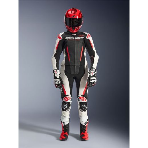 DVOUDÍLNÁ KOMBINÉZA STELLA GP-R7, ALPINESTARS, DÁMSKE (ČIERNA/BIELA/ČERVENÁ FLUO) 2026