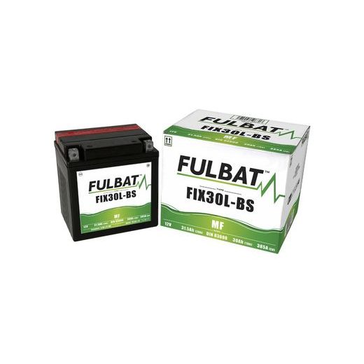 BATÉRIA 12 V, YIX30 L-BS, 31,5AH, 400A, BEZÚDRŽBOVÁ MF AGM 166X126X175, FULBAT (VR. BALENIE ELEKTROLYTU)