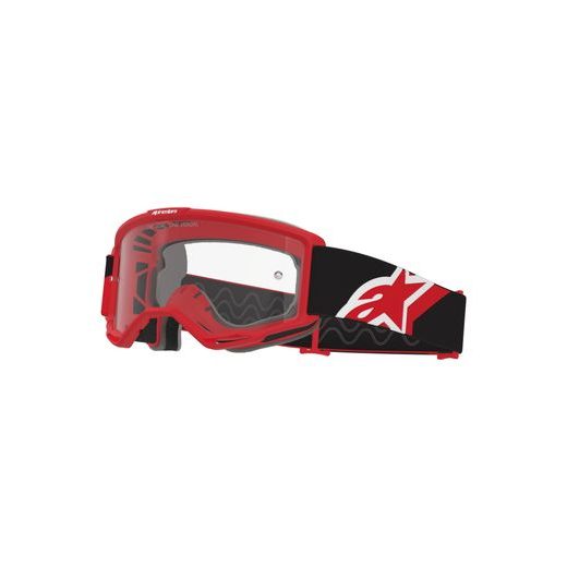 ALPINESTARS VISION OTG – MOTOKROSOVÉ OKULIARE NA MX A ENDURO (ČERVENÁ/ČIERNA/BIELA, ČÍRE PLEXI) 2026
