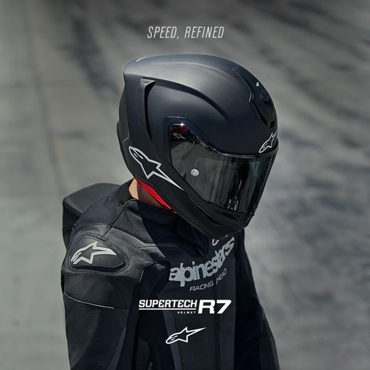 PŘILBA S-R7 SOLID, ALPINESTARS (ČERNÁ MATNÁ) 2026