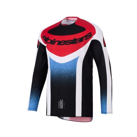 ALPINESTARS TECHSTAR KNIF – MOTOKROSOVÝ DRES NA MX A ENDURO (ČIERNA/BIELA/MODRÁ/ČERVENÁ) 2026