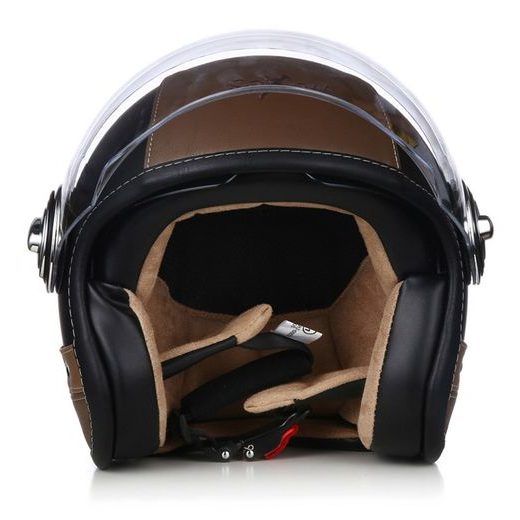 PRILBA HERITAGE, NOX PREMIUM (ČIERNA MATNÁ, HNEDÁ KOŽA) 2022