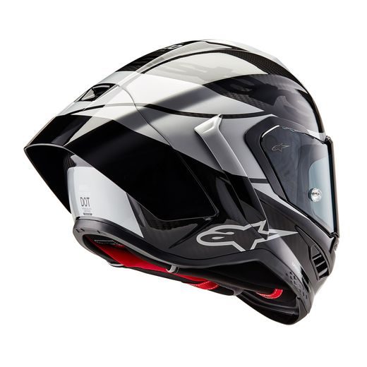 PŘILBA SUPERTECH R-10 ELEMENT, ALPINESTARS (KARBON/STŘÍBRNÁ/ČERNÁ) 2024