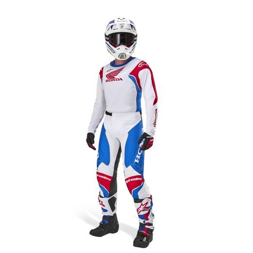 DRES RACER ICONIC HONDA KOLEKCE, ALPINESTARS (BÍLÁ/MODRÁ/ČERVENÁ/ČERNÁ) 2024