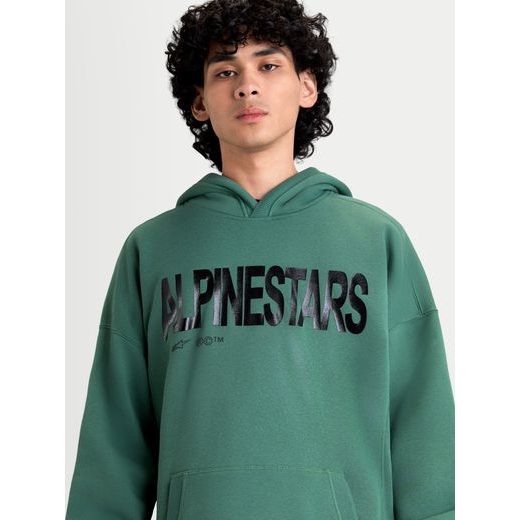 ALPINESTARS SHAW OVERSIZED HOODIE – VOĽNOČASOVÁ MOTO MIKINA (ZELENÁ)