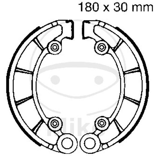 BRZDOVÉ ČEĽUSTE -SADA EBC H316 NEOBSAHUJE PRUŽINY