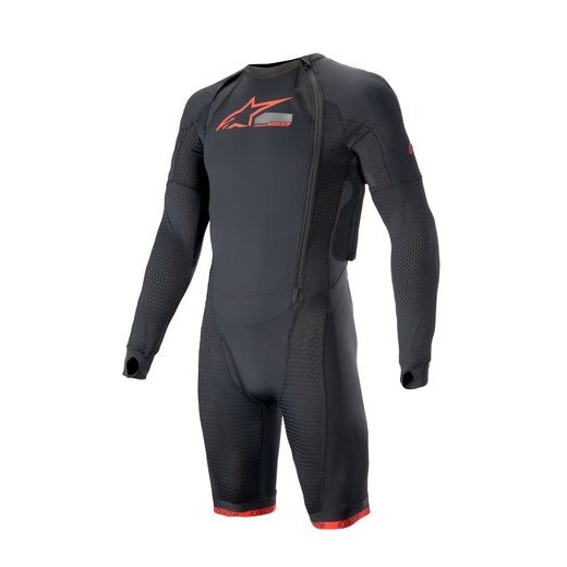 VNĚJŠÍ VRSTVA AIRBAGOVÉ VESTY TECH-AIR®10, ALPINESTARS (ČERNÁ/ČERVENÁ/ŠEDÁ, STANDARDNÍ PROVEDENÍ S KRÁTKÝMI NOHAVICEMI)