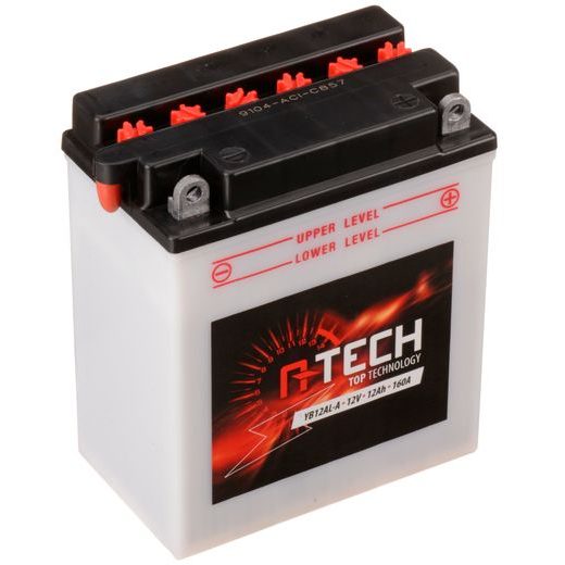 BATÉRIA 12 V, YB12AL-A, CB12AL-A2, 12AH, 160A, KONVENČNÉ 134X80X160, A-TECH (VR. BALENIE ELEKTROLYTU)