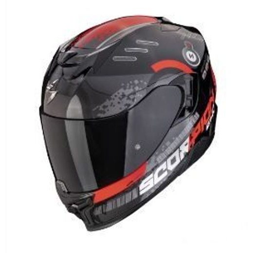 SCORPION PRILBA NA MOTOCYKEL EXO-520 EVO AIR TITAN, ČIERNA/ČERVENÁ