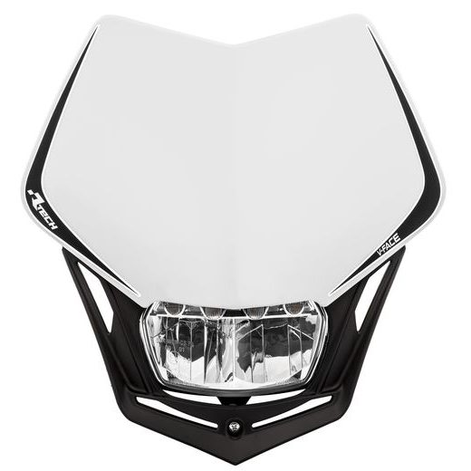 UNI PREDNÁ MASKA VRÁTANE SVETLÁ V-FACE FULL LED, RTECH (BIELA/ČIERNA)