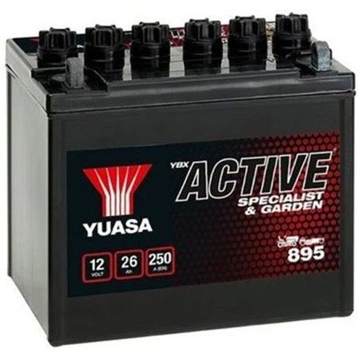 MOTOCYKLOVÁ BATÉRIA 12V, 895, 26AH, 250A, BEZÚDRŽBOVÁ ACTIVE GARDEN 187X127X181, YUASA ORIGINÁL (AKTIVOVANÁ VO VÝROBE)