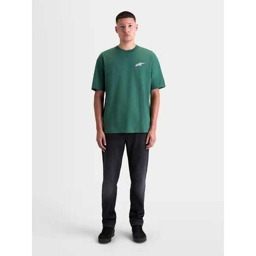 ALPINESTARS CHECKBACK OVERSIZED CSF – VOĽNOČASOVÉ MOTO TRIČKO (ZELENÁ)