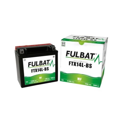 BATÉRIA 12 V, YTX14L-BS, 12,6AH, 200A, BEZÚDRŽBOVÁ MF AGM 150X87X145 FULBAT (VR. BALENIE ELEKTROLYTU)