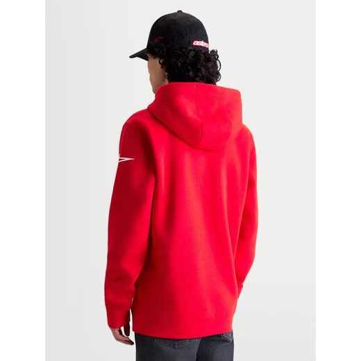 ALPINESTARS RACE WORDMARK HOODIE – VOĽNOČASOVÁ MOTO MIKINA (ČERVENÁ/BIELA)