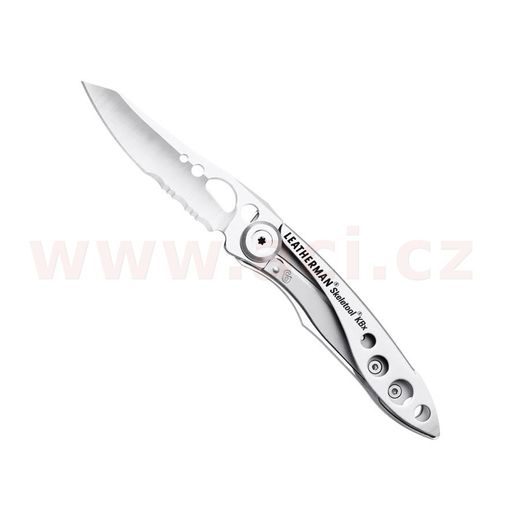 LEATHERMAN SKELETOOL KBX SILVER - ZAVÍRACÍ NÔŽ S OTVÁRAČOM FĽAŠOU, KOMBINOVANÁ ČEPEL