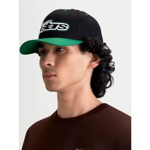 ALPINESTARS RETRO SNAPBACK – VOĽNOČASOVÁ ŠILTOVKA (ČIERNA/ZELENÁ)