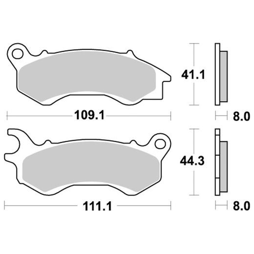 BRZDOVÉ DOŠTIČKY, BRAKING (SEMI-METALICKÁ ZMES SM1) 2 KS V BALENÍ