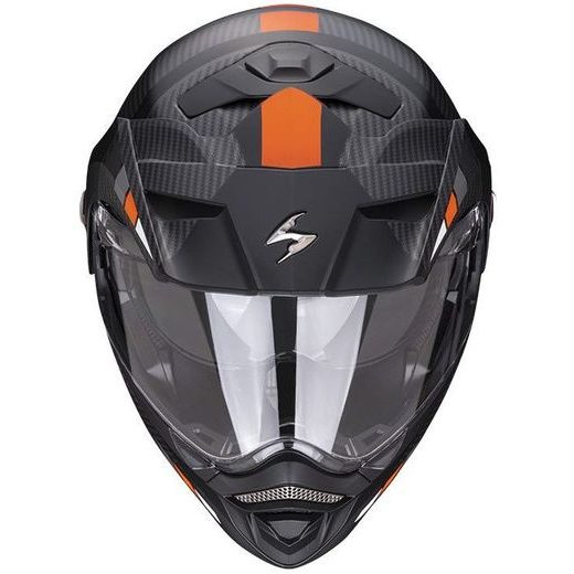 SCORPION PRILBA NA MOTOCYKEL ADX-2 CAMINO, MATNÁ ČIERNA/STRIEBORNÁ/ORANŽOVÁ