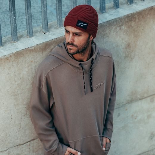 ALPINESTARS CAMINO TEXTURED OVERSIZED HOODIE – VOĽNOČASOVÁ MOTO MIKINA (SVETLO HNEDÁ)