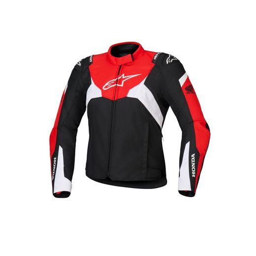 ALPINESTARS STELLA T-JAWS V4 WATERPROOF HONDA KOLEKCIA – DÁMSKA BUNDA NA MOTORKU (ČIERNA/ČERVENÁ/BIELA) 2025
