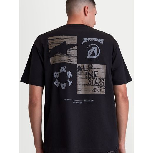 ALPINESTARS CHECKBACK OVERSIZED CSF – VOĽNOČASOVÉ MOTO TRIČKO (ČIERNA)