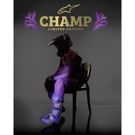 TOPÁNKY TECH 10 LIMITOVANÁ EDÍCIA CHAMP, ALPINESTARS (FIALOVÁ/ZLATÁ) 2024