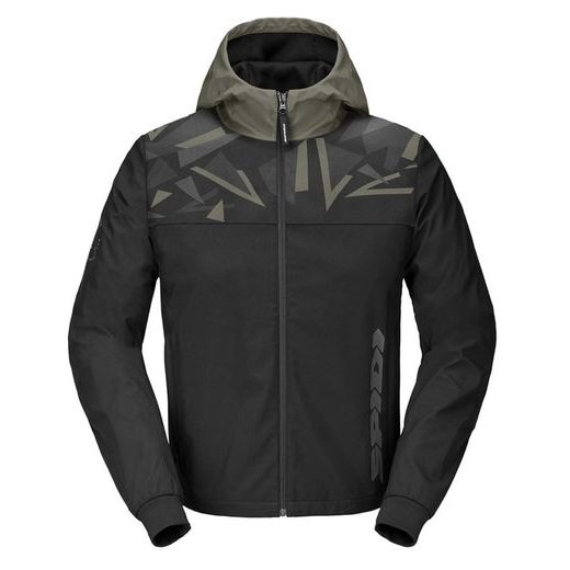 BUNDA HOODIE EVO ŠPORT 2024, SPIDI (ČIERNA/MILITARY GREEN)