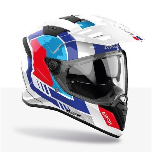 PŘILBA BANDIT HORN, AIROH (BÍLÁ LESKLÁ) 2025