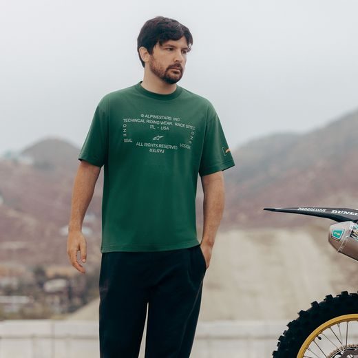 ALPINESTARS INFINITY OVERSIZED CSF – VOĽNOČASOVÉ MOTO TRIČKO (ZELENÁ)