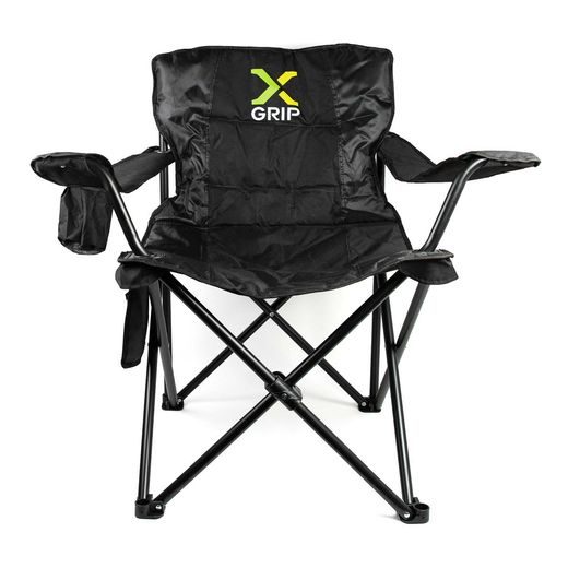 KEMPINGOVÁ STOLIČKA X-GRIP – ČIERNA