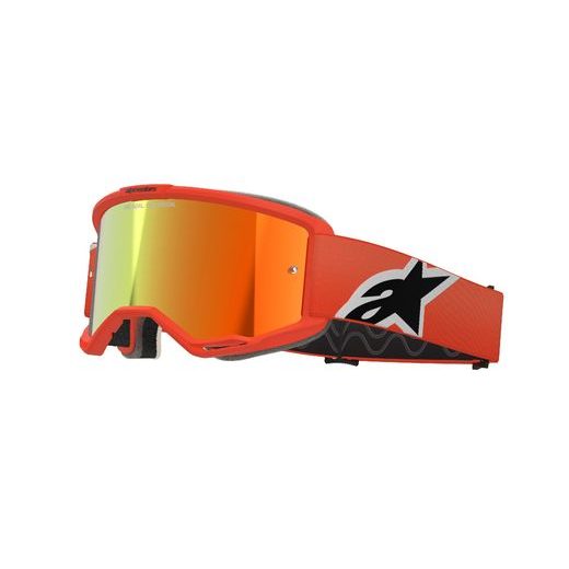 OKULIARE VISION 5 CORP, ALPINESTARS (ORANŽOVÁ, ZRKADLOVÉ ČERVENÉ PLEXI) 2025