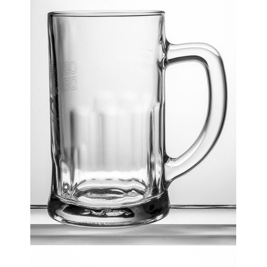 SKLENENÝ POL LITER S LOGOM ACI, OBJEM 0,5 L