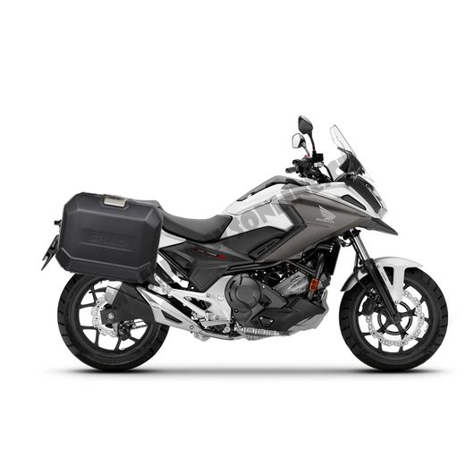 KOMPLETNÁ SADA BOČNÝCH ČIERNYCH HLINÍKOVÝCH KUFROV SHAD TERRA BLACK, 36L/36/ BOČNÉ KUFRE, VRÁTANE MONTÁŽNEJ SADY SHAD HONDA NC 750 X
