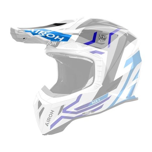 KŠILT PRO PŘILBU AVIATOR ACE 2, AIROH (GROUND - MODRÝ LESKLÝ)