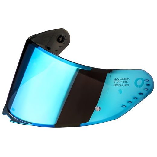 PLEXI PRE PRILBY AERO S PRÍPRAVOU PRE PINLOCK, CASSIDA - ČR (ZRKADLOVÉ MODRÉ REVO)