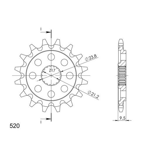 REŤAZOVÉ KOLIEČKO SUPERSPROX CST-284:16 16 ZUBOV,520