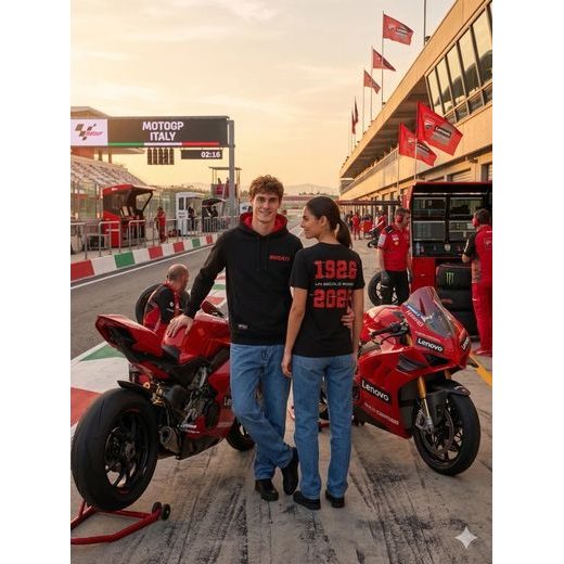 TRIČKO DUCATI EDICE 100 ROKOV VÝROČÍ ZNAČKY (ČIERNA,ČERVENÁ)