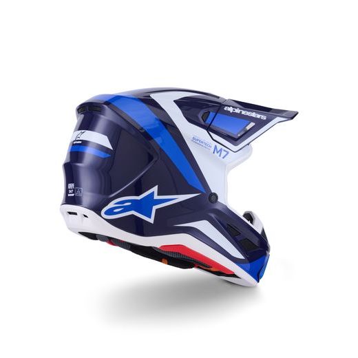 PRILBA SM7 RISE, ALPINESTARS (MODRÁ/BÍLÁ) 2026