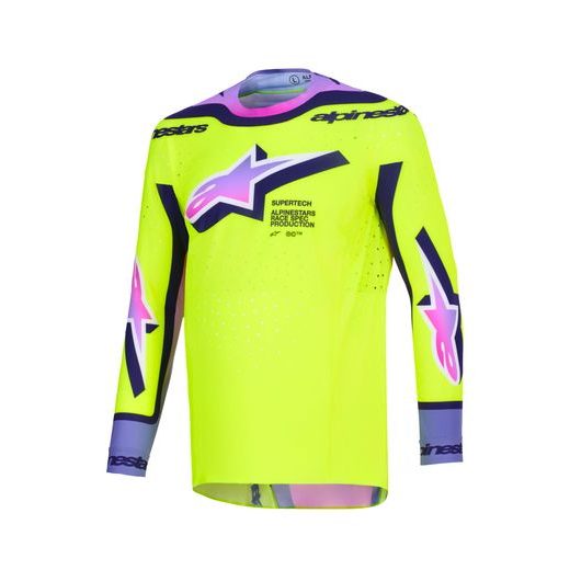 ALPINESTARS SUPERTECH VISTA – MOTOKROSOVÝ DRES NA MX A ENDURO (ŽLTÁ FLUO/FIALOVÁ/ČIERNA) 2026