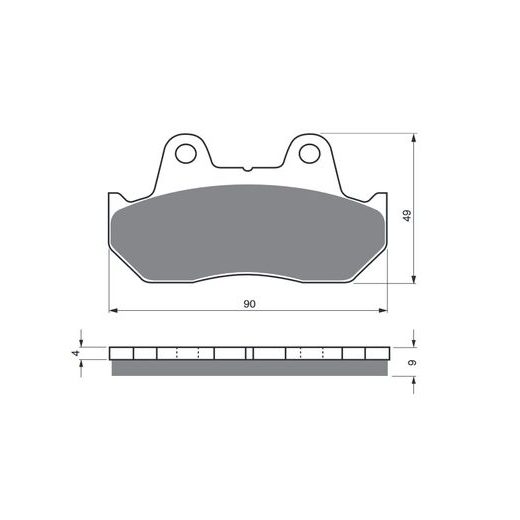 BRZDOVÉ OBLOŽENIE GOLDFREN 049 S3