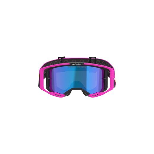 ALPINESTARS VISION 8 VISTA – MOTOKROSOVÉ OKULIARE NA MX A ENDURO (RUŽOVÁ FLUO/ŽLTÁ FLUO/ZELENÁ, ZRKADLOVÉ MODRÉ PLEXI) 2026