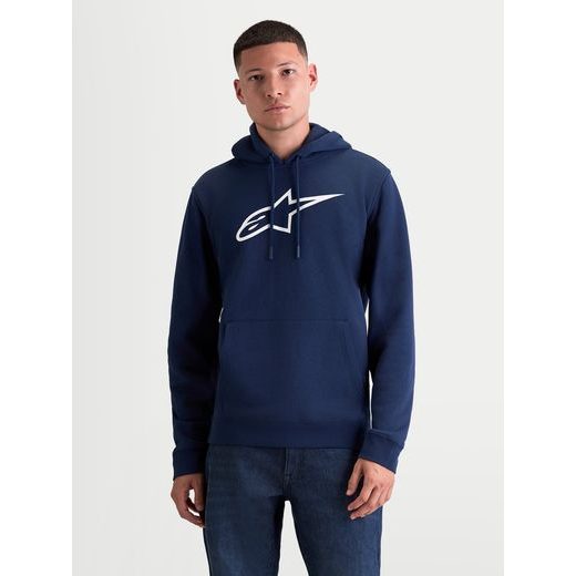 ALPINESTARS AGELESS HOODIE 3 – VOĽNOČASOVÁ MOTO MIKINA (MODRÁ/BIELA)