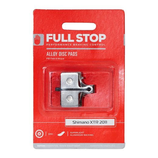 BRZDOVÉ DOŠTIČKY PRE SYSTÉMY SHIMANO/FSA/CLARKS, FULL STOP (SEMI-METALICKÁ ZMES, ZÁKLADNA Z ALU ZLIATINY) SADA 2 KS