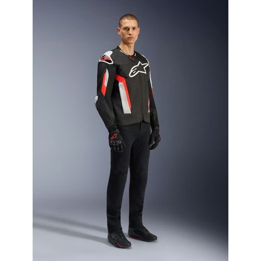 ALPINESTARS T-GP AIR – MOTOCYKLOVÁ BUNDA NA CESTNÚ JAZDU (ČIERNA/ČERVENÁ FLUO) 2026