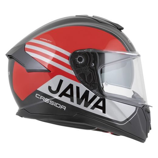 PRILBA INTEGRAL GT 2.1 JAWA SPORT, CASSIDA (ČIERNA/ČERVENÁ PERLEŤ/STRIEBORNÁ)