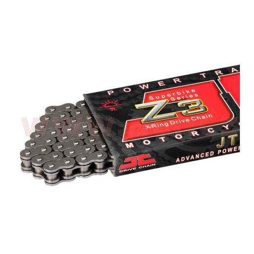 REŤAZ 520Z3, JT CHAINS (X-KRÚŽOK, FARBA ČIERNA, 96 ČLÁNKOV VR. NITOVACIE SPOJKY)